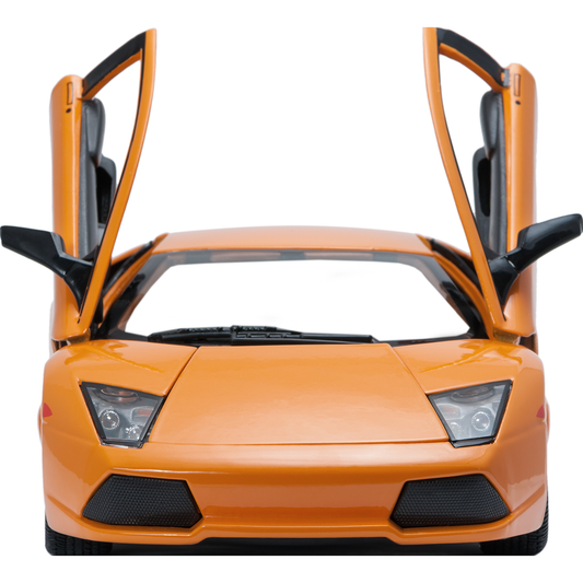 Orange Sports Car Front View Cardboard Cutout