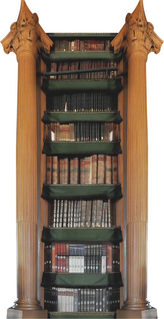 Paris Column Book Shelf Corner Piece Cardboard Cutout