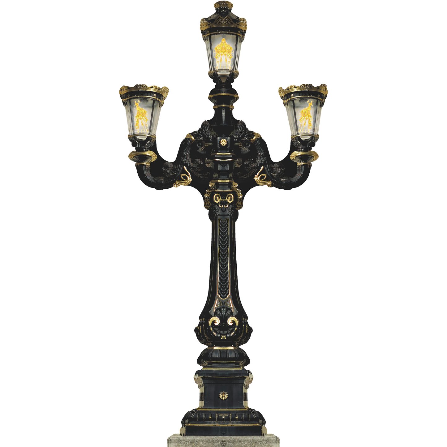 Old English Candelabra Candelabre Lantern Street Light Cardboard Cutout
