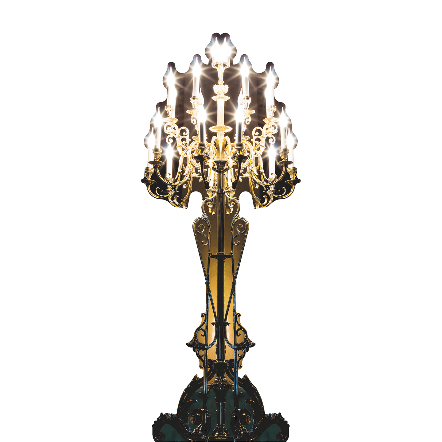 Gold Candelabra Candelabre Light Lantern Cardboard Cutout