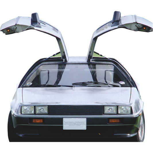 Delorian Front View Cardboard Cutout