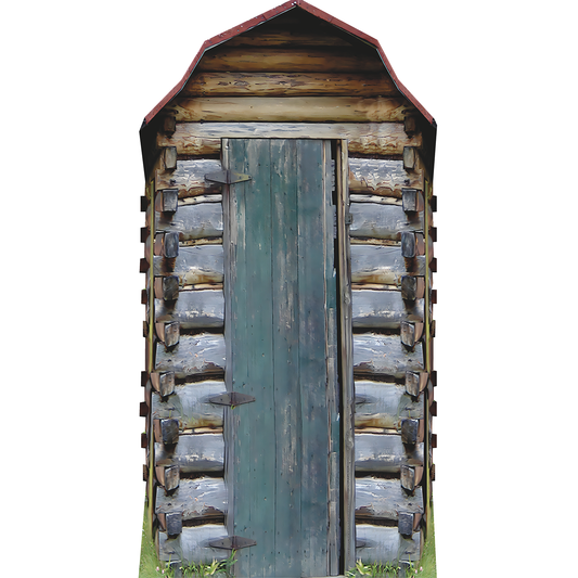 Rustic Outhouse Door Cardboard Cutout