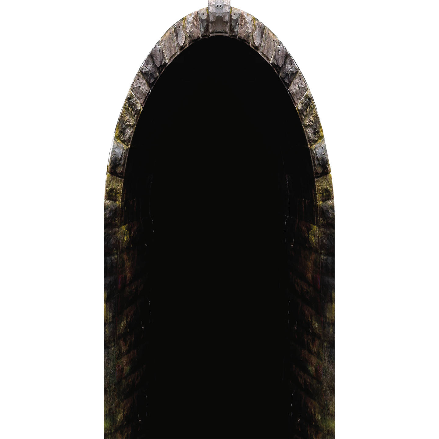 Gothic Stone Arch Dark Tunnel Cardboard Cutout
