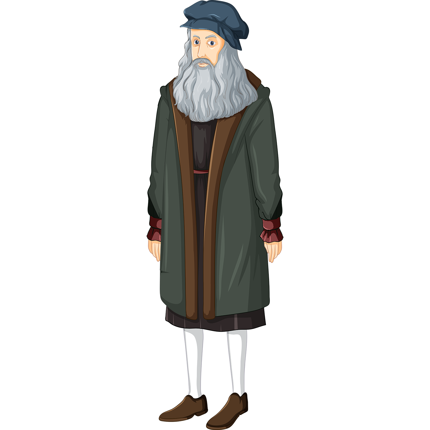 Leonardo Da Vinci llustration Cardboard Cutout