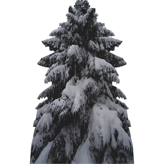 Snow Covered Evergreen Tree Cardboard Cutout