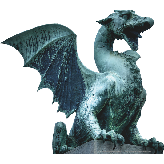 Medieval Dragon Statue Cardboard Cutout