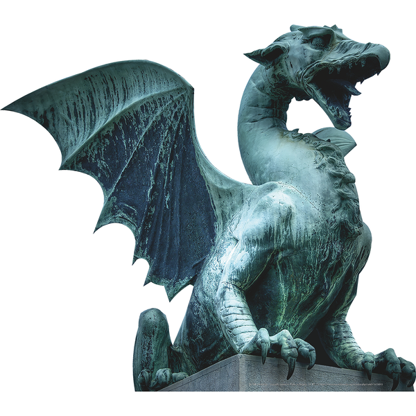 Medieval Dragon Statue Cardboard Cutout