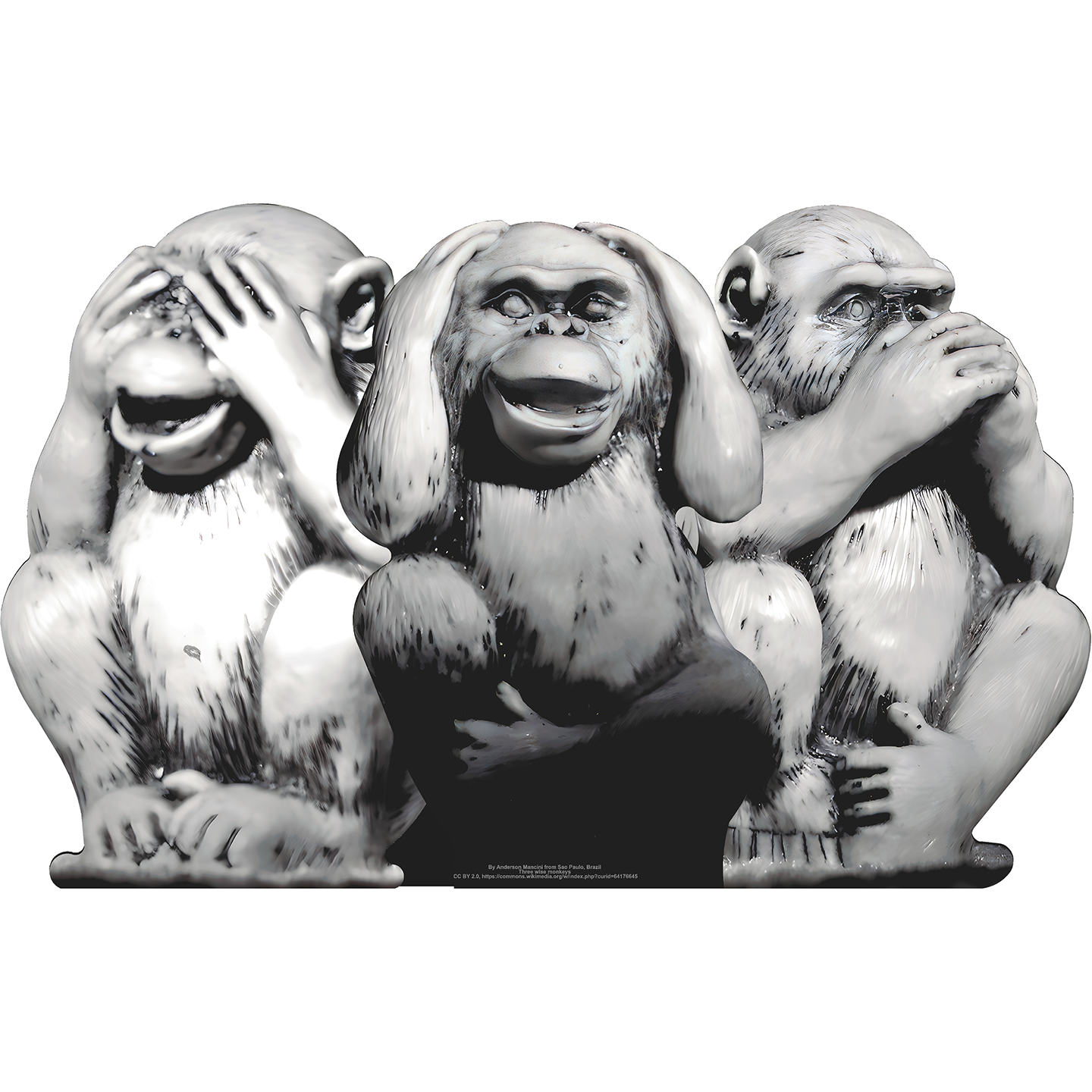 3 Wise Monkeys Cardboard Cutout