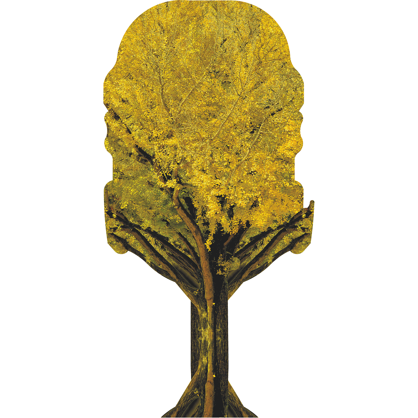 Giant Golden Ginkgo Tree Cardboard Cutout
