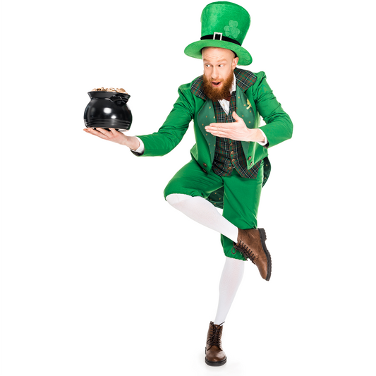Leprechaun Holding Pot of Gold Cardboard Cutout