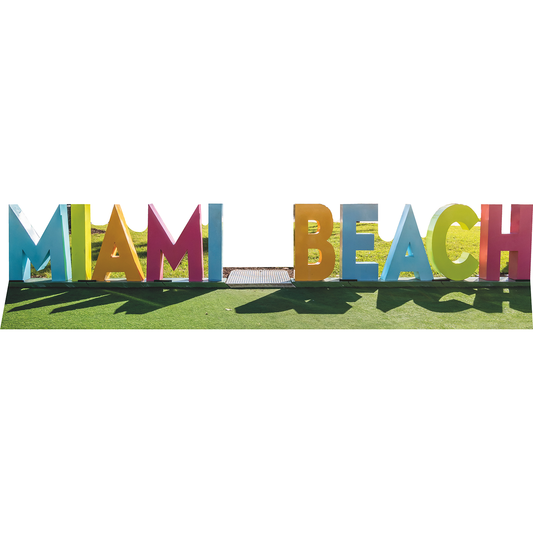 Miami Beach Colorful Lummus Park Sign Cardboard Cutout