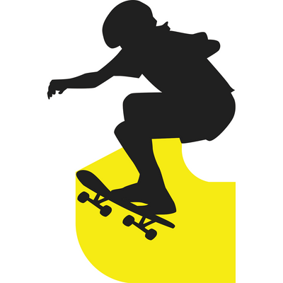 Skateboarder silhouette Cardboard Cutout