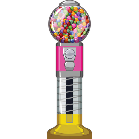 Bubble Gum Candy Machine Cardboard Cutout