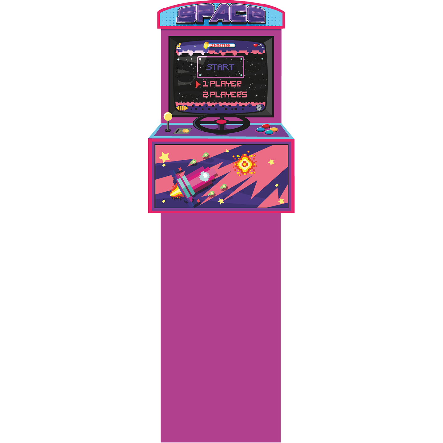 Retro Arcade Machine Cardboard Cutout Free Shipping – Life Size Custom ...