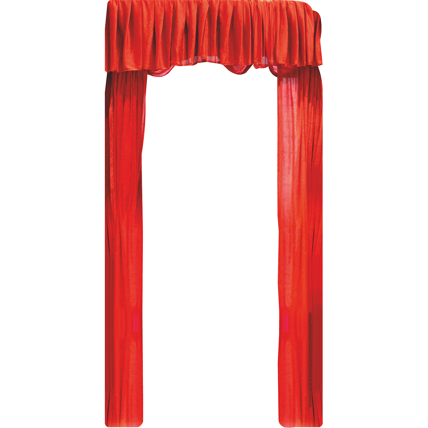 Red Curtain Theater Stage Stand In Cardboard Cutout