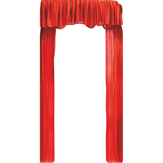 Red Curtain Theater Stage Stand In Cardboard Cutout