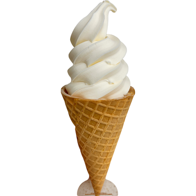 Vanilla Ice Cream Waffle Cone Cardboard Cutout