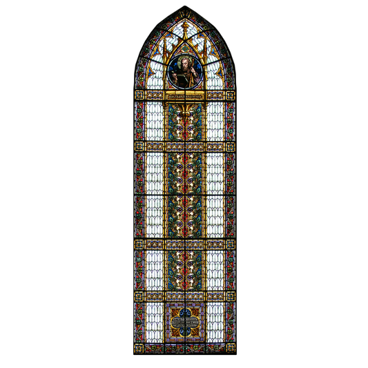 Painted Stained Glass Window Roman Catholic Church Cardboard Cutout