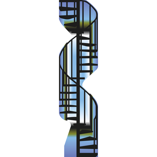 Spiral Staircase Silhouette Cardboard Cutout