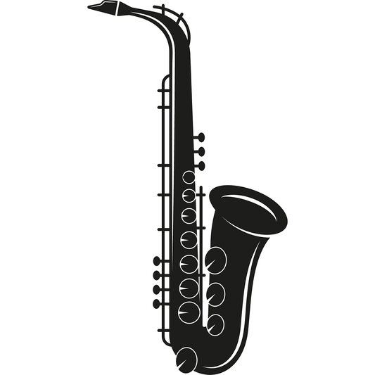 Jazz Saxophone Silhouette Cardboard Cutout