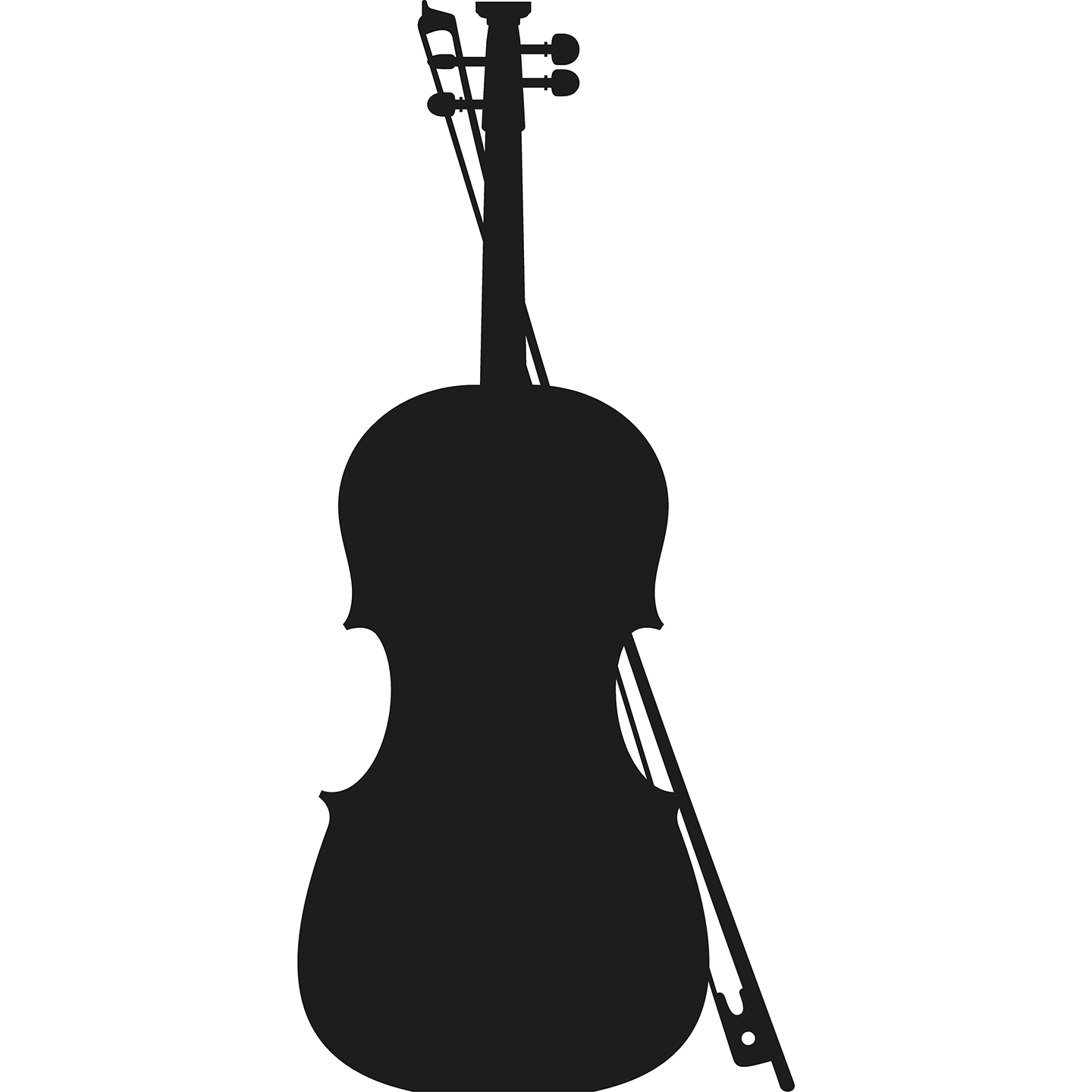 Classical Violin Silhouette Cardboard Cutout