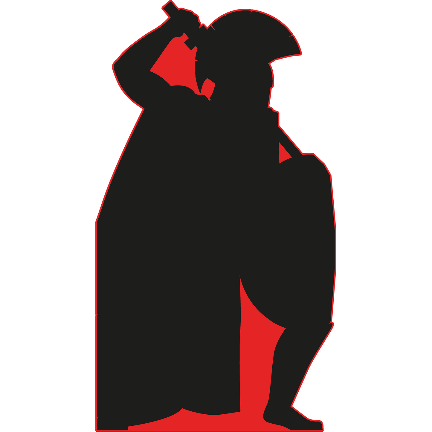 Armored Spartan Warrior Silhouette Cardboard Cutout