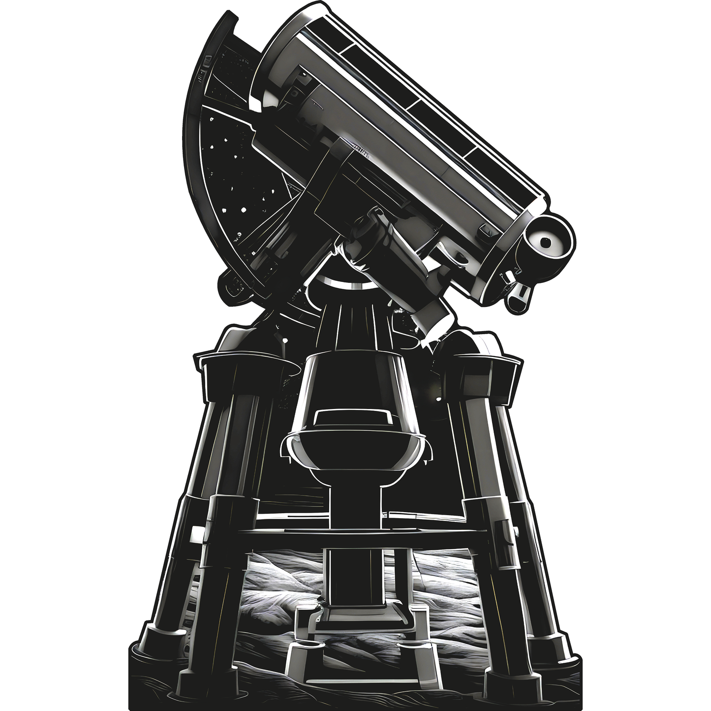 Outer Space Telescope Cardboard Cutout