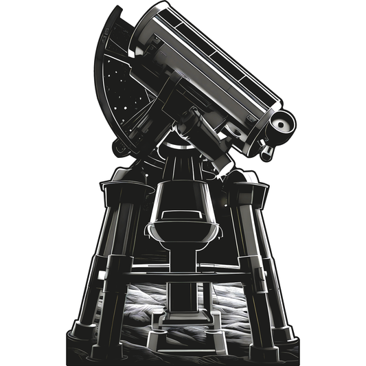 Outer Space Telescope Cardboard Cutout