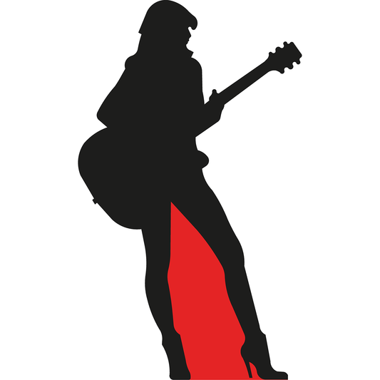 Guitar Girl Bad Reputation Cardboard Cutout