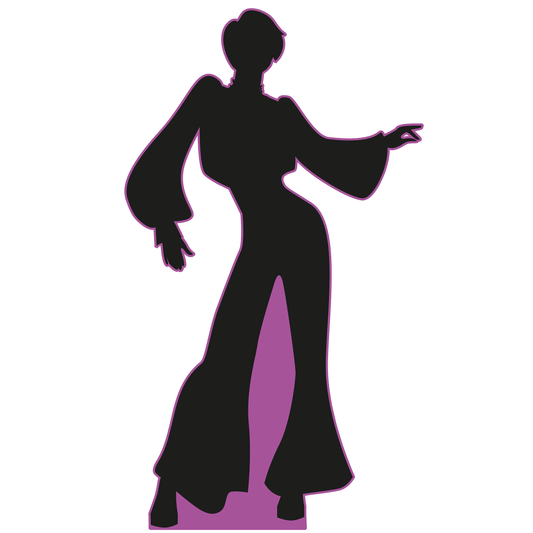 Soul Sister Short Hair Silhouette Cardboard Cutout