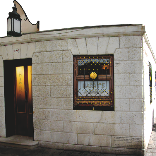 Harry's Bar Venice Italy Bellini Cocktail Lounge Drinks Cardboard Cutout