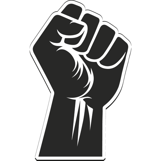 Black Power Fist Silhouette Cardboard Cutout