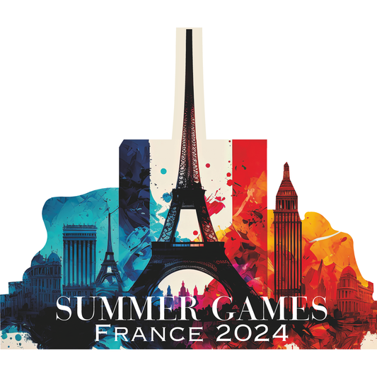 Summer Olympic Games France 2024 Landmarks Eiffel Tower Cardboard Cutout