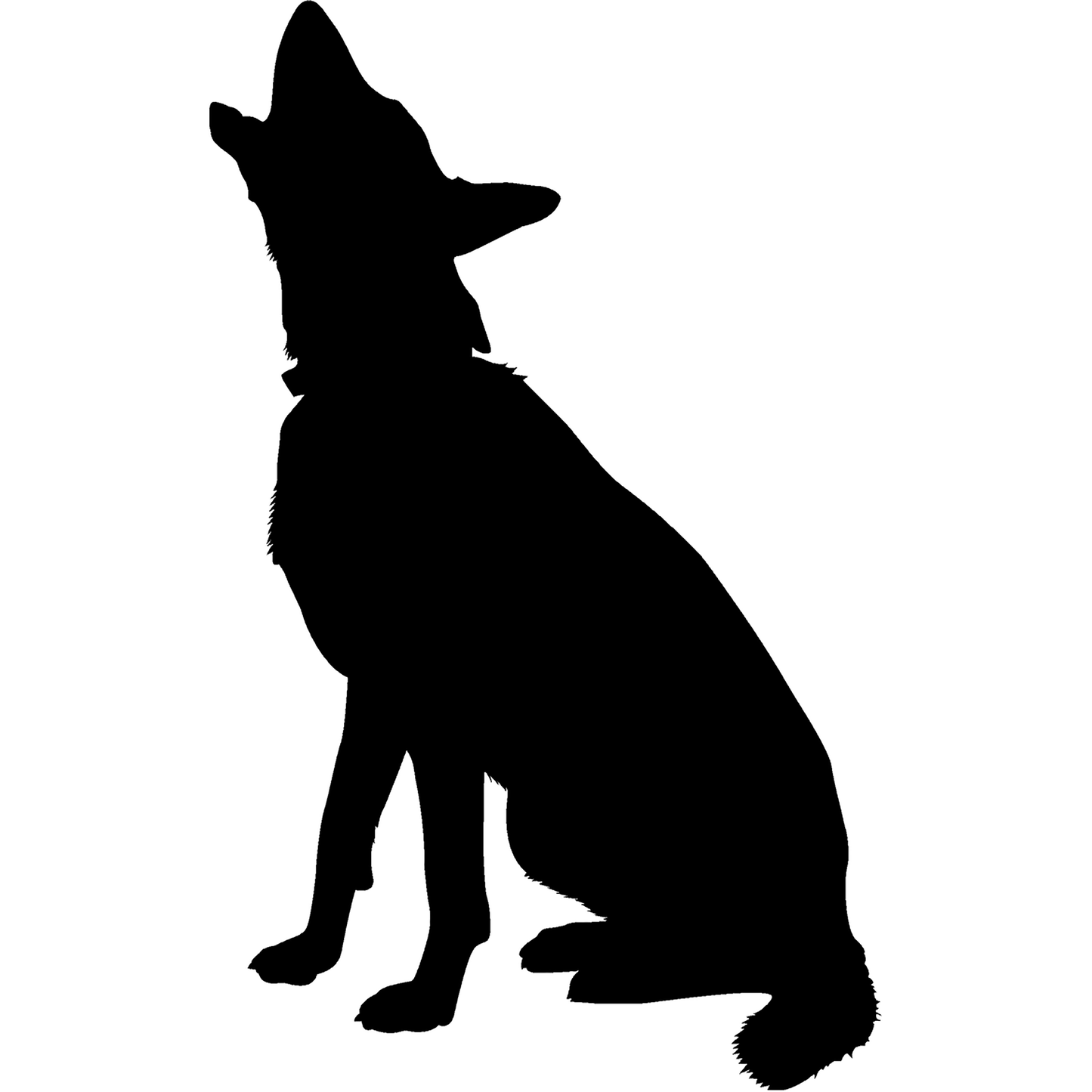 Howling Dog Wolf Silhouette Cardboard Cutout