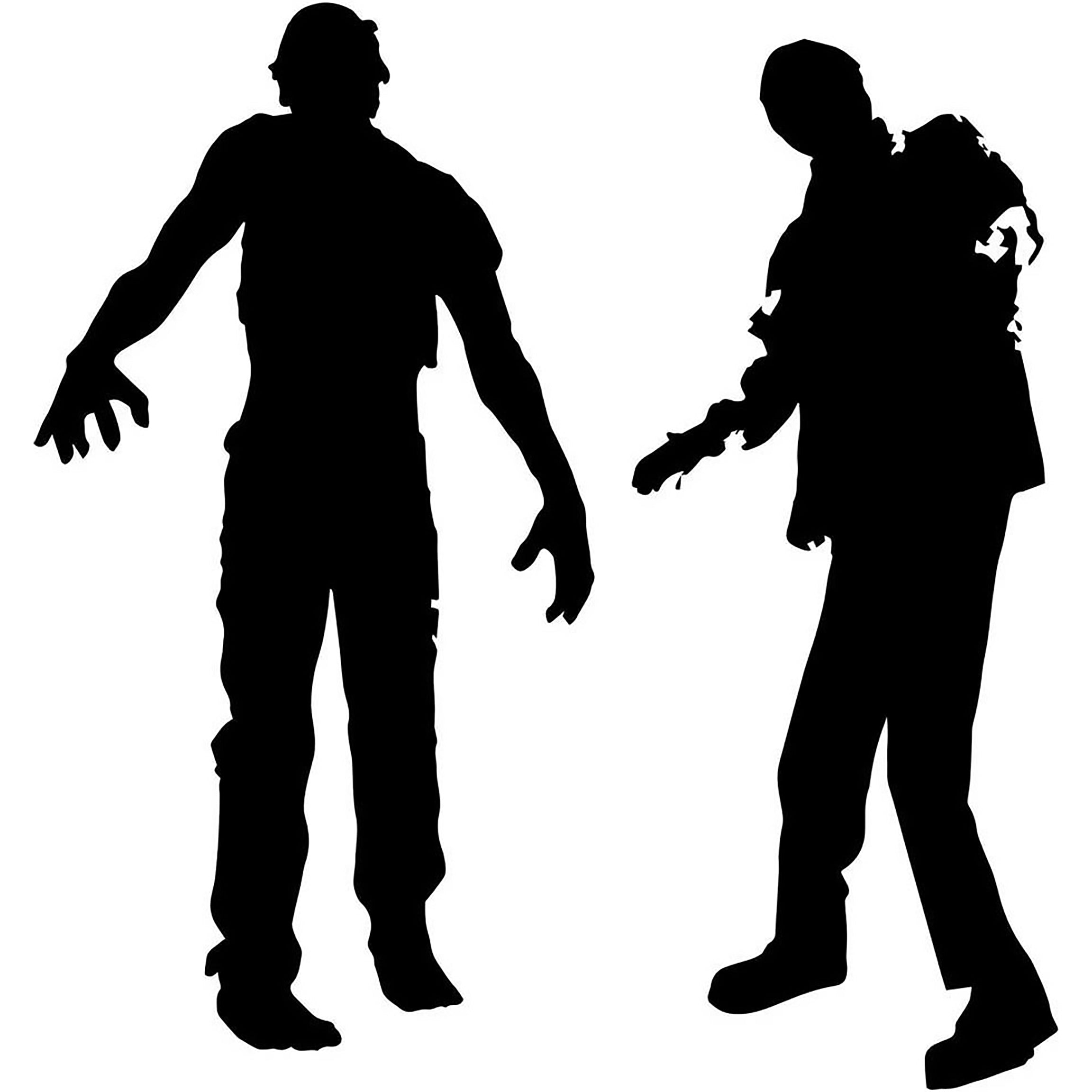 Zombie Silhouette 2pack Cardboard Cutout Free Shipping – Life Size
