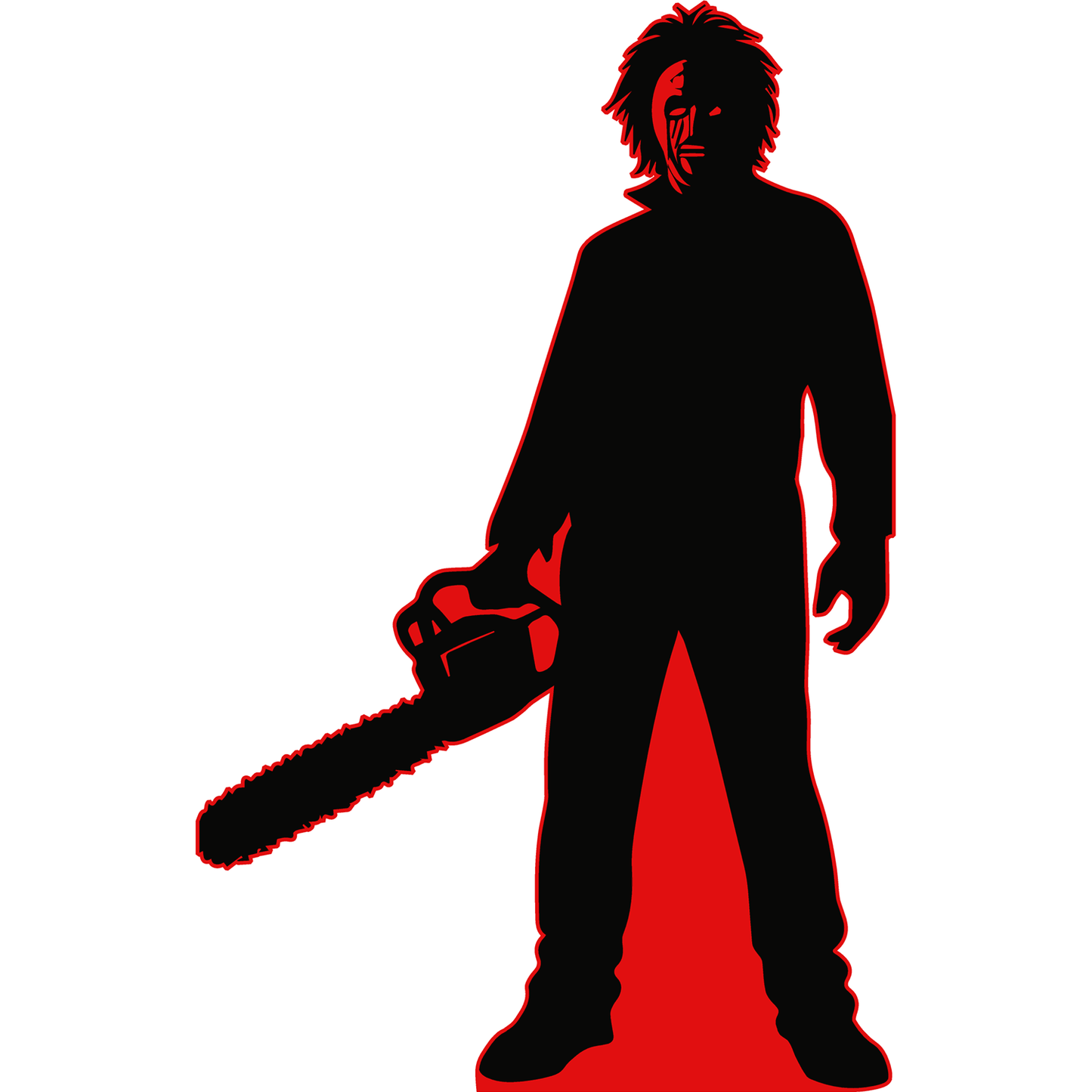 Leather Mask Chainsaw Face Silhouette