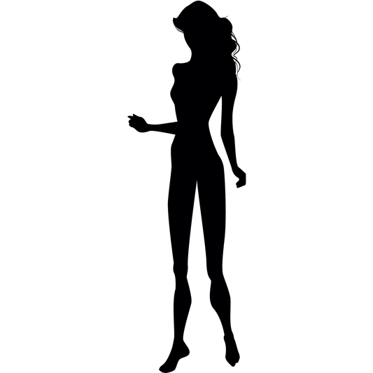 Beautiful Woman Lady Girl Gal Female Silhouette Cardboard Cutout