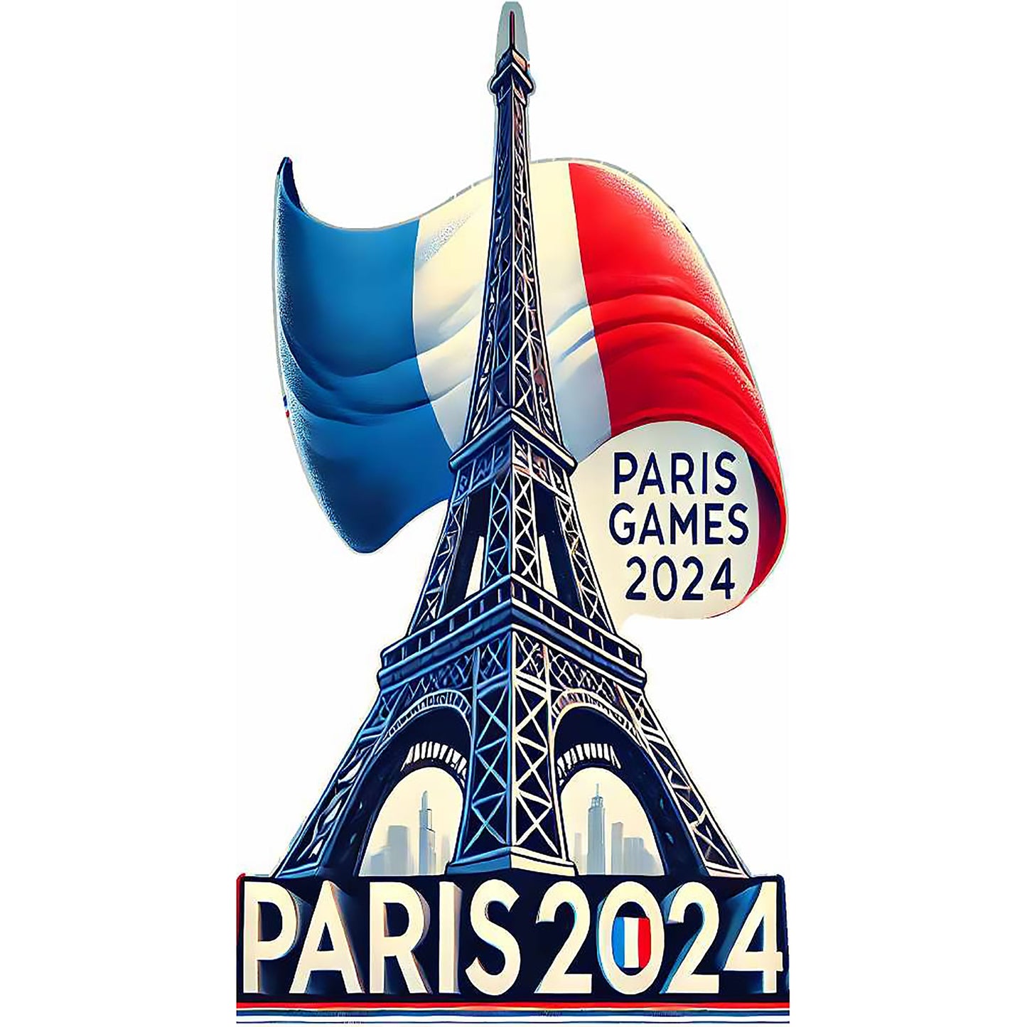 Paris 2024 Olympic Eiffel Tower Cardboard Cutout