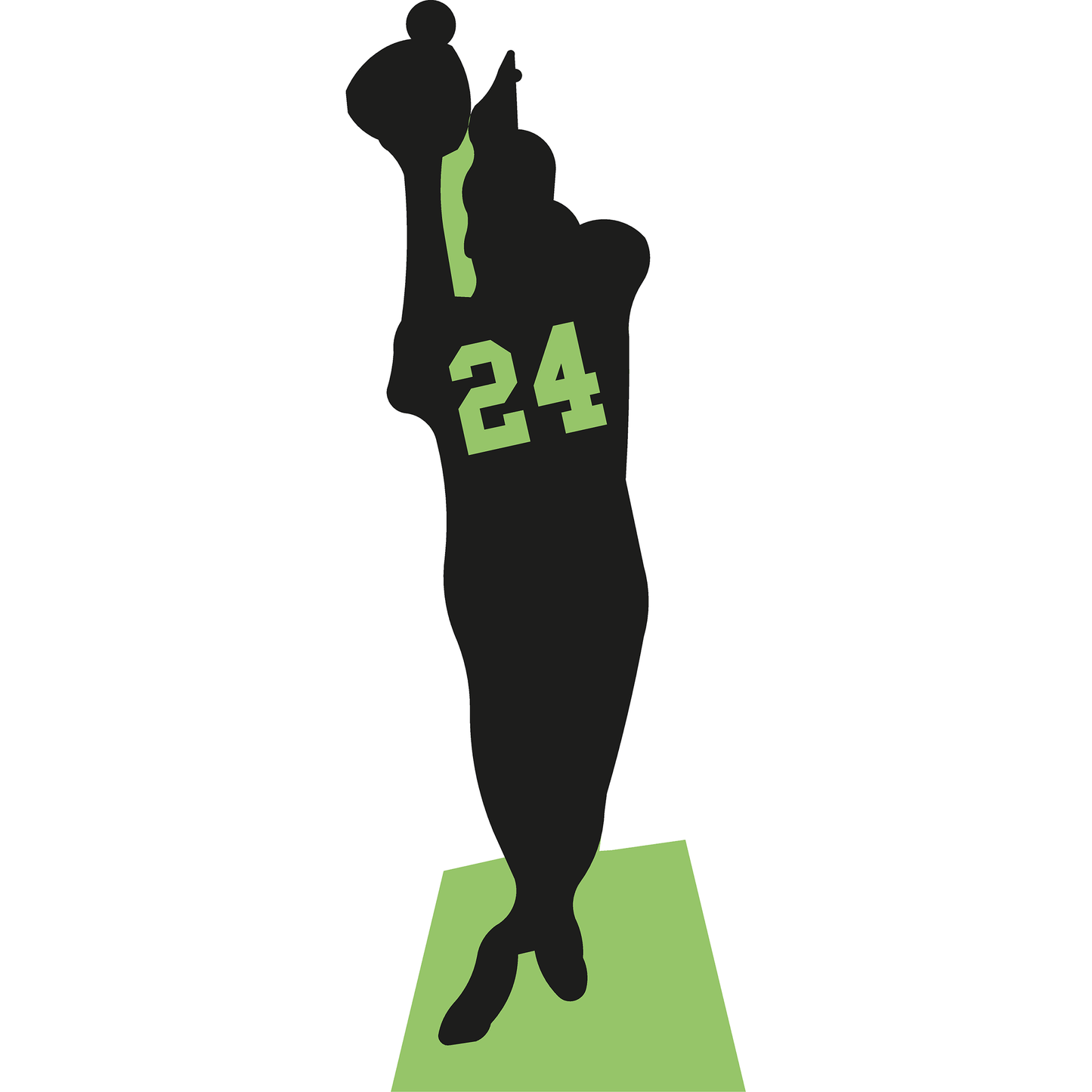 Legendary Over-the-Shoulder Baseball Catch Silhouette Cardboard Cutout