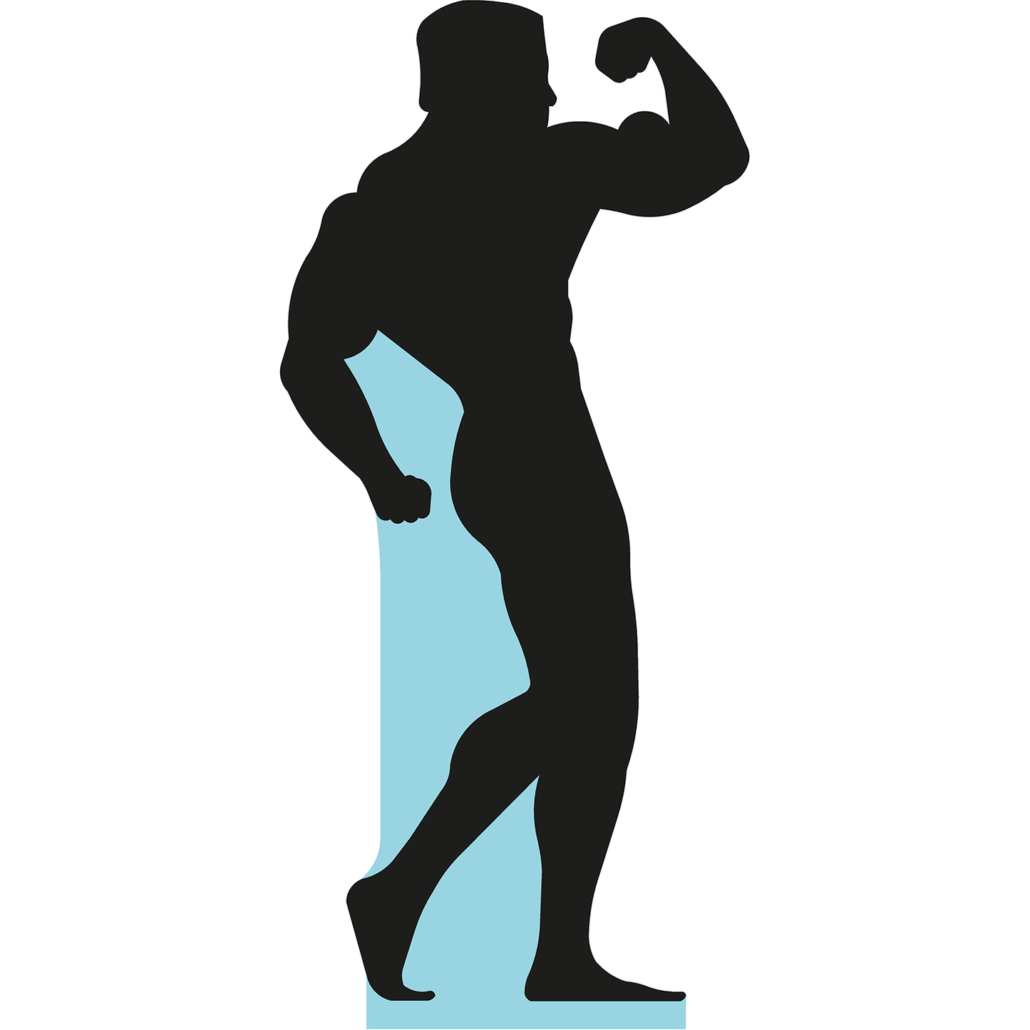 Mr Universe Strong Man Bodybuilder Muscles Side Pose Cardboard Cutout