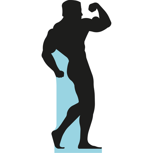 Mr Universe Strong Man Bodybuilder Muscles Side Pose Cardboard Cutout