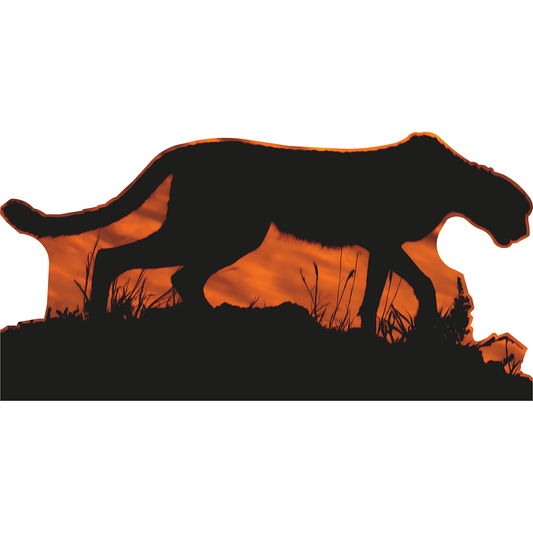 Cheetah Sunset Silhouette Cardboard Cutout