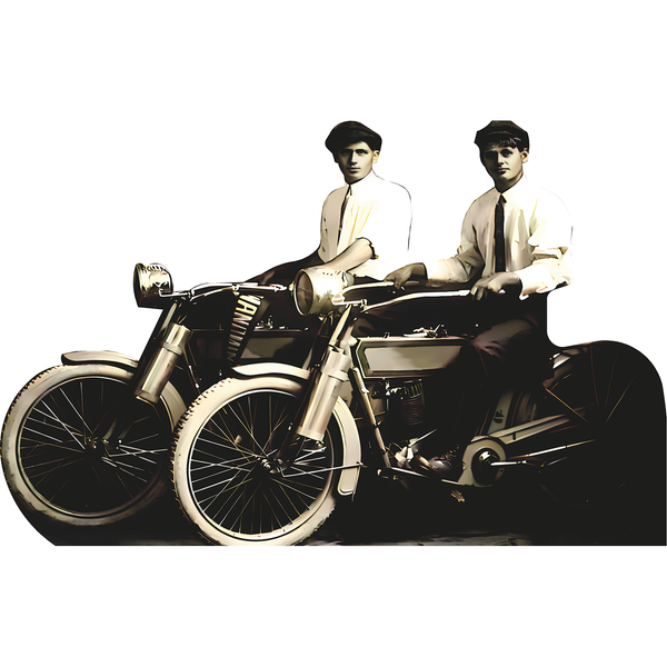 Arthur Davidson William Harley Motorcycles Cardboard Cutout
