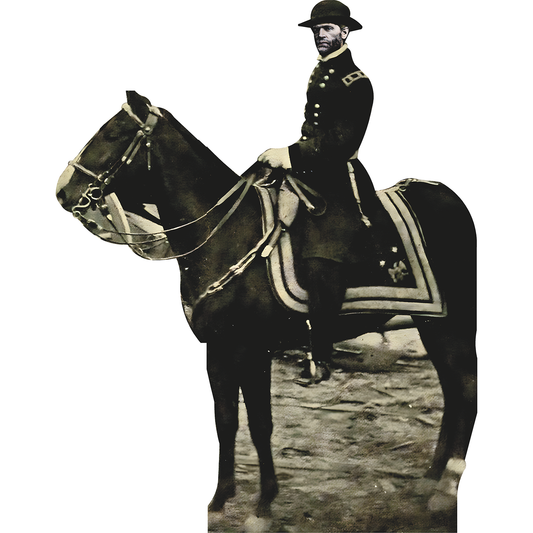 1864 Life Size William Tecumseh Sherman on Horse Cardboard Cutout