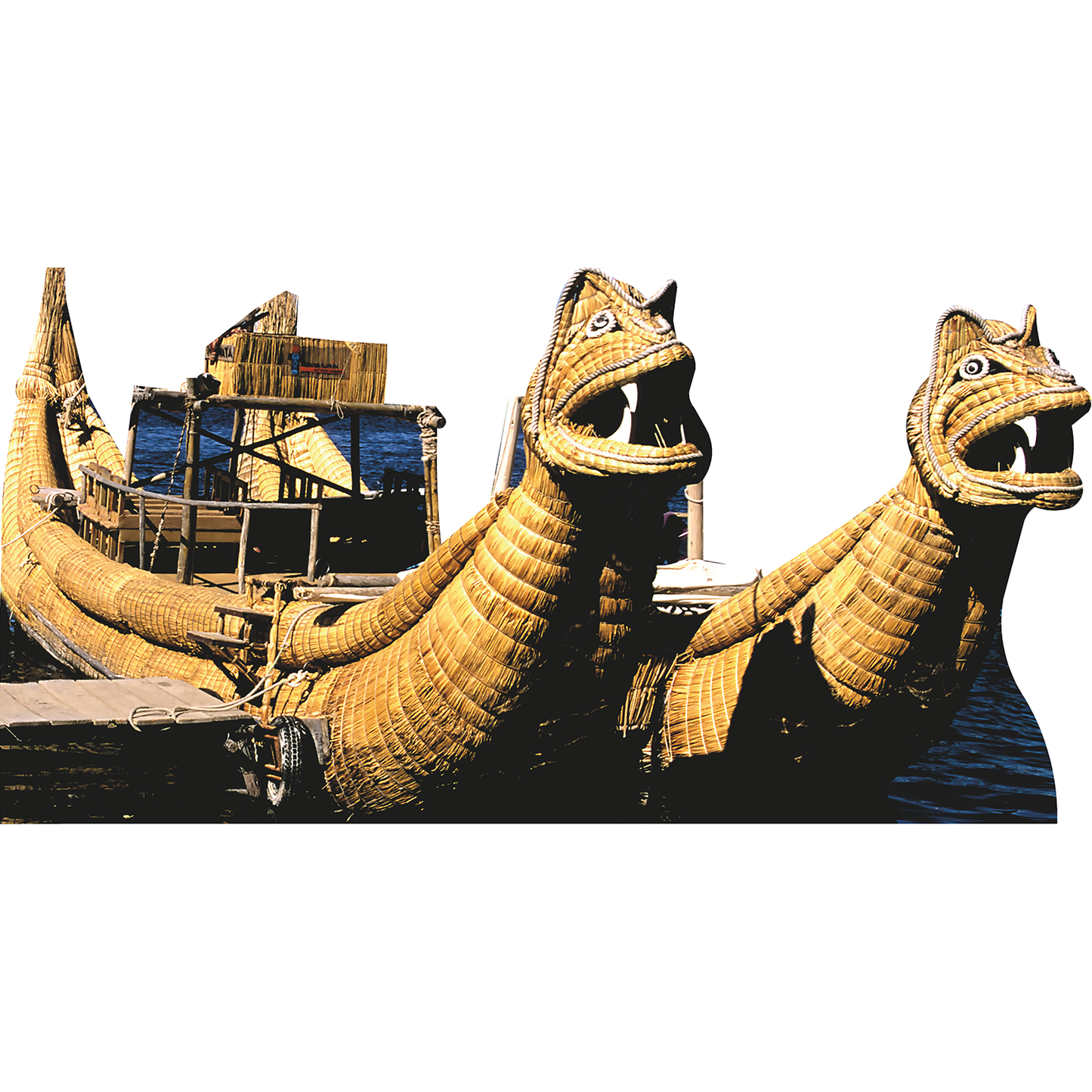 Lake Titicaca Bolivia Totora Reed Dragon Boat Cardboard Cutout