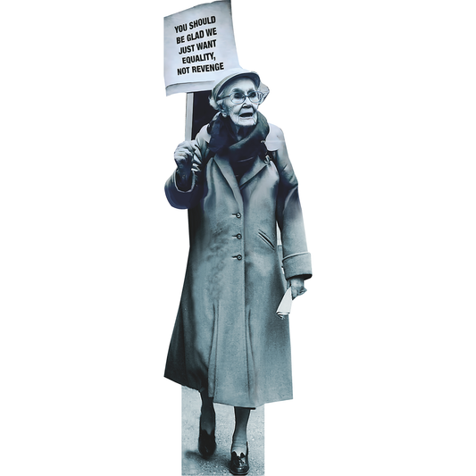 Vintage Womens Rights Equality Strike Cardboard Cutout