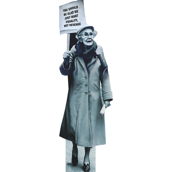 Vintage Womens Rights Equality Strike Cardboard Cutout