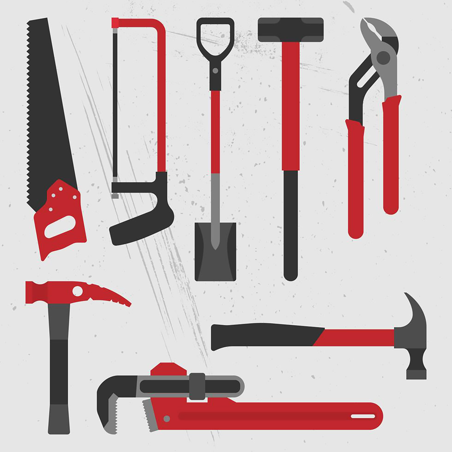 Hand Tools Cutouts 8 cardboard cutouts of hand tools ranging from 26 to 46 inches tall ...