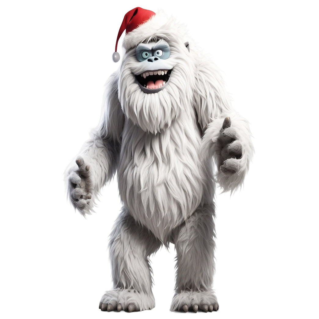 Abominable Snowman Christmas Cardboard Cutout