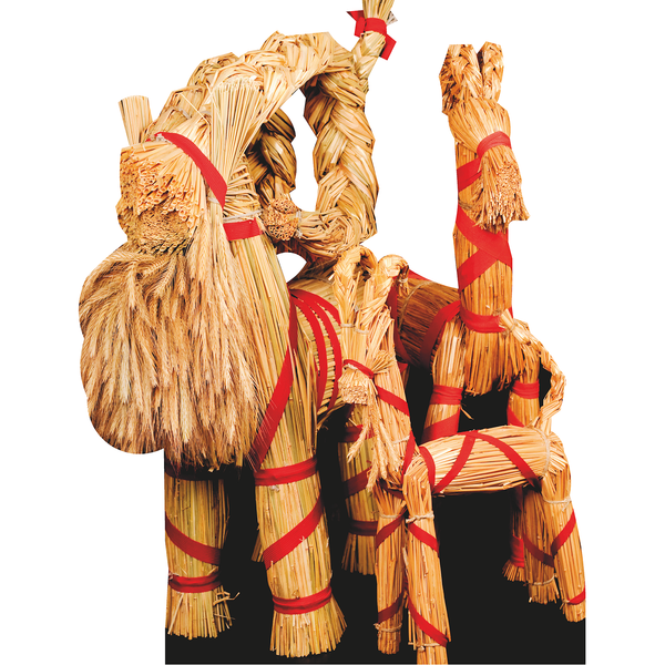 Yule Pagan Straw Goat Family German Christmas New Year Cardboard Cutout